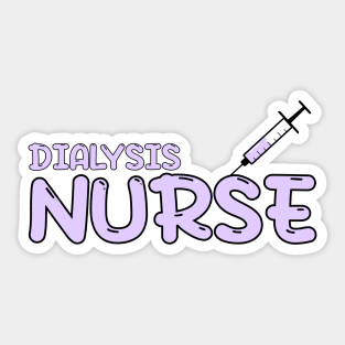 Dialysis Nurse Purple Sticker